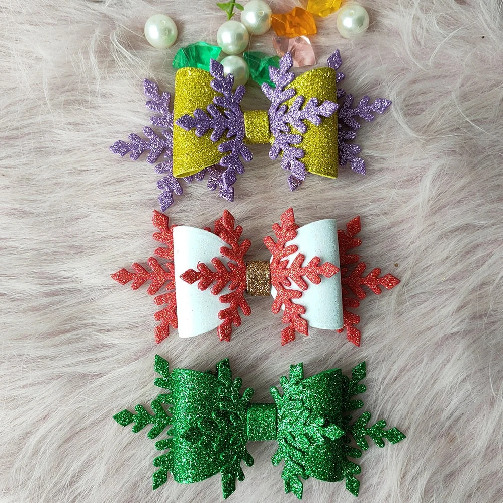 New Christmas snowflake Bow metal cutting die mould scrapbook decoration embossed photo album decoration card making DIY