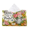(24cm)Diamond Art Tissue Box DIY PU Napkin Cover for Home Decoration(Plant)