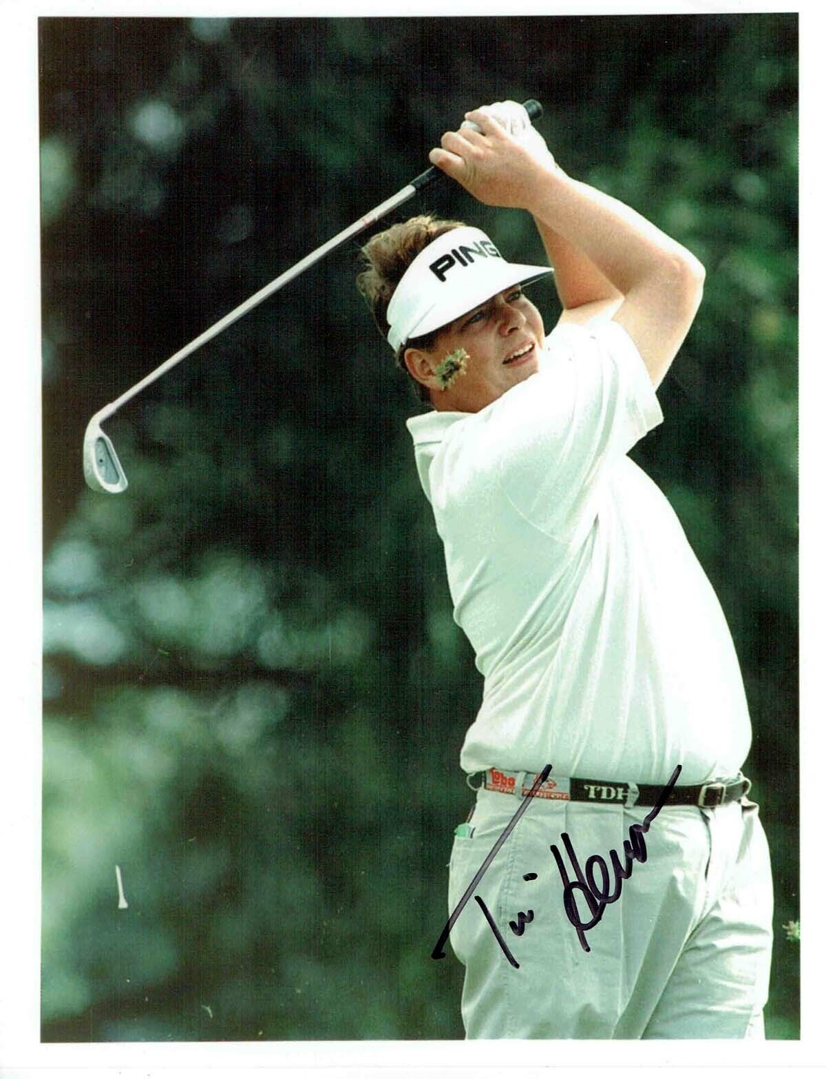 Tim HERRON SIGNED Autograph Photo Poster painting AFTAL COA American Golfer Golf