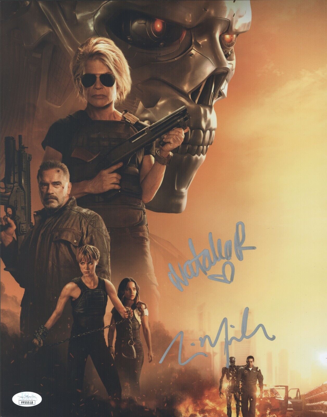 Natalia Reyes Tim Miller Hand Signed 11x14 Terminator: Dark Fate JSA COA