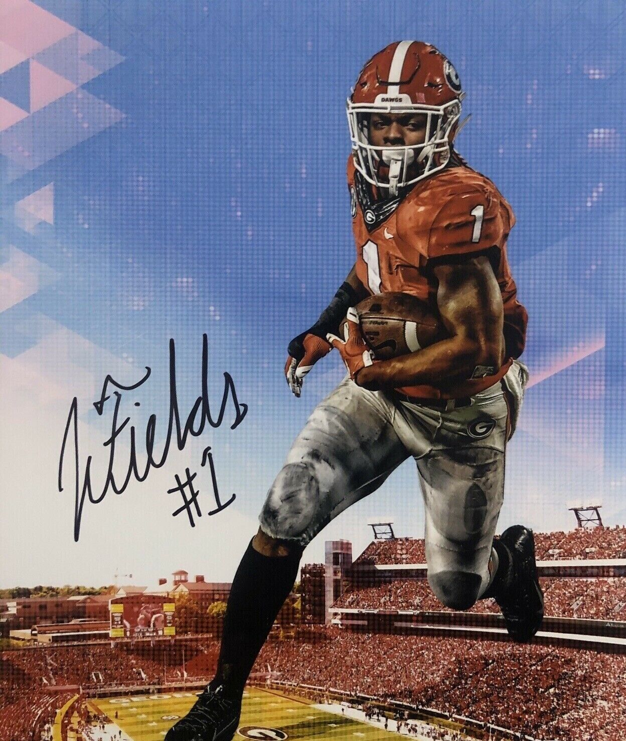 Justin Fields Autographed Signed 8x10 Photo Poster painting ( Ohio State Buckeyes ) REPRINT