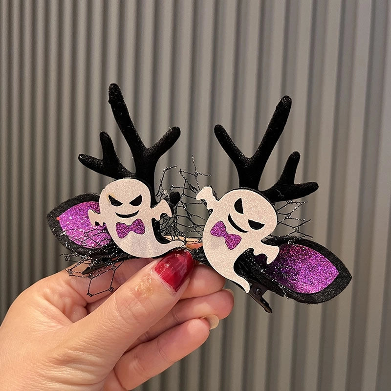 Halloween Retro Unisex Pumpkin Skull Ghost Plastic Hair Clip