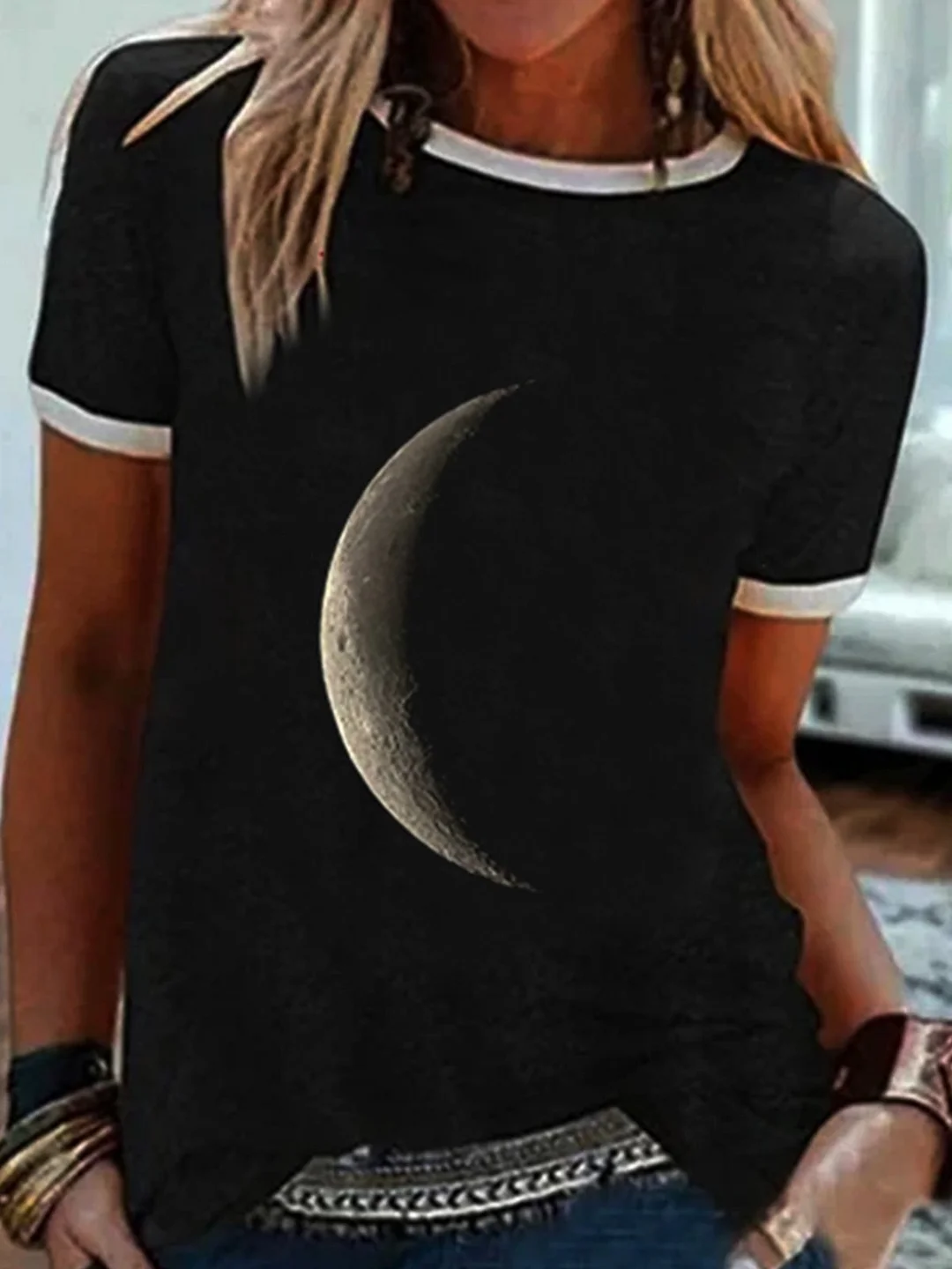 Crew Neck Short Sleeve Casual T-shirt