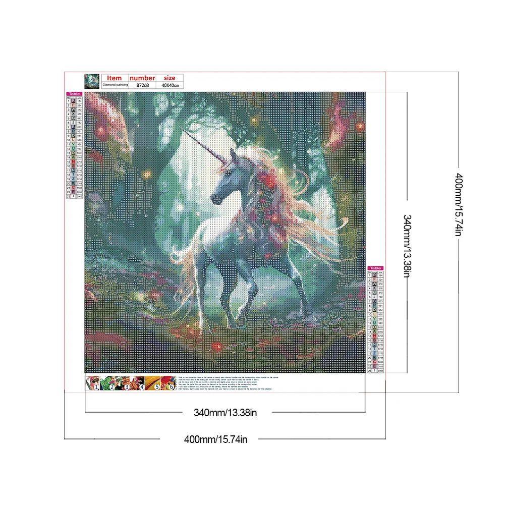 Diamond Painting - Full Round Drill - Unicorn(Canvas|40*40cm)