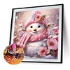 (40*40cm)Snowman - Round Partial AB Drill Diamond Painting