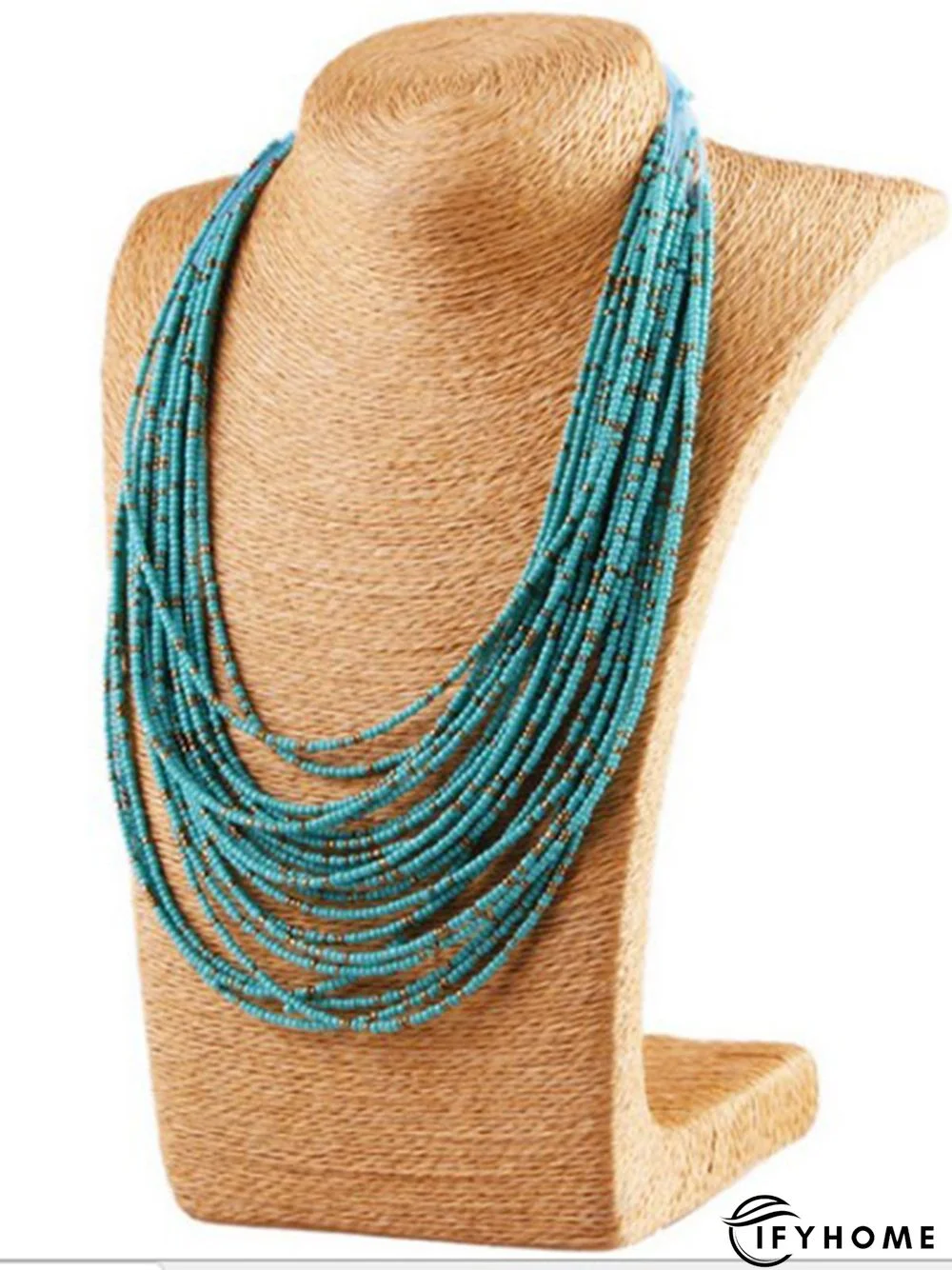 Bohemian Water Drop Multilayer Bead Necklace | IFYHOME