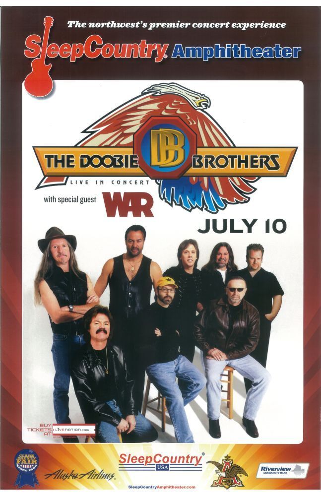 DOOBIE BROTHERS 2011 Gig POSTER Ridgefield Washington Concert