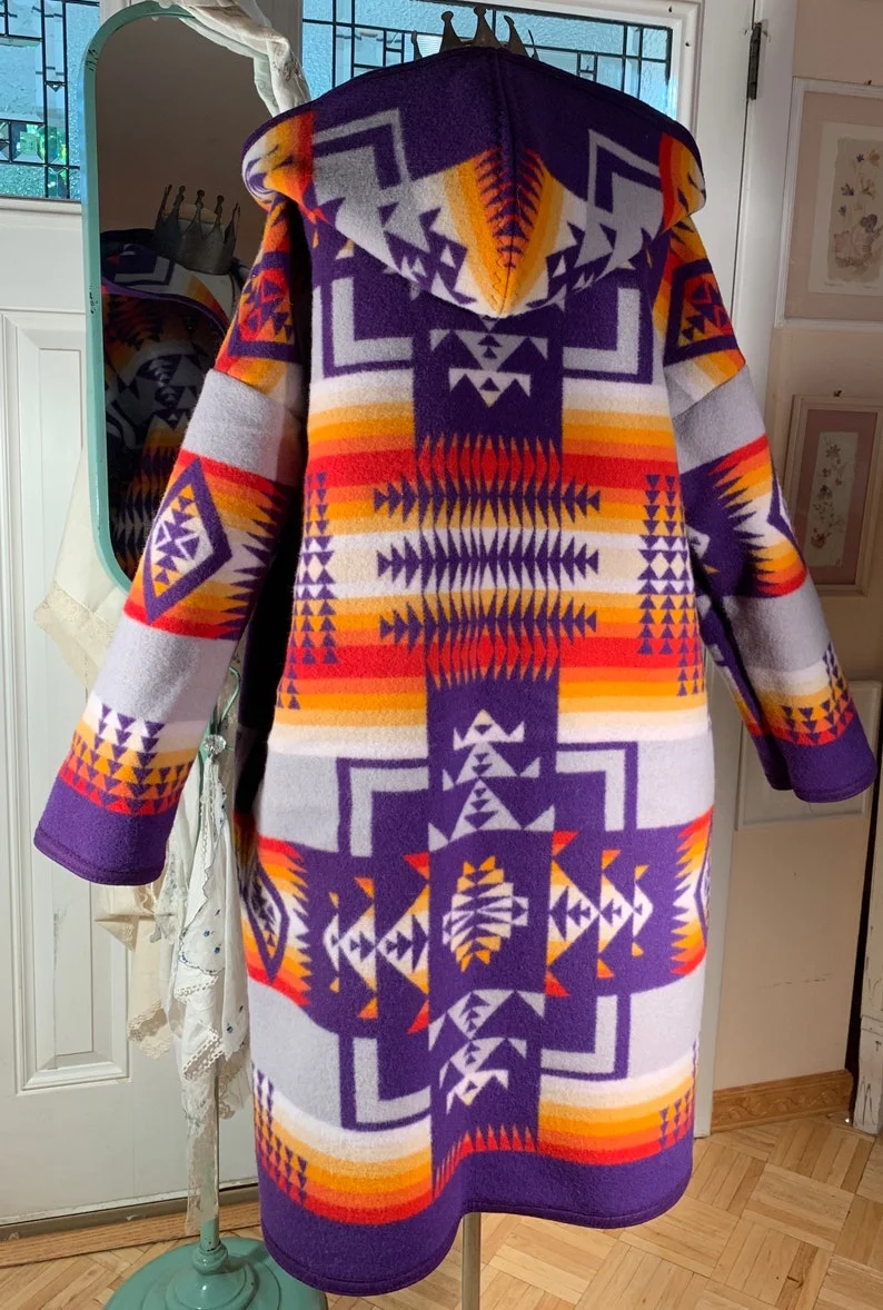 Aztec Nationality warm wollen blanket hand made coat aecd