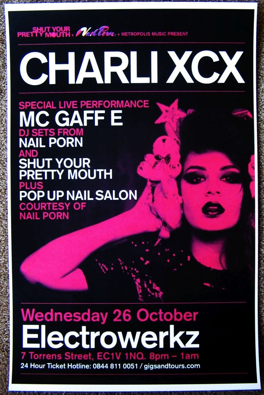 CHARLI XCX 2011 Gig POSTER London UK Concert