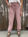 Women's Loose Casual Lace-Up Solid Color Sweatpants