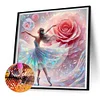 Fille avec jupe papillon-plein diamant rond peinture-30 * 30cm