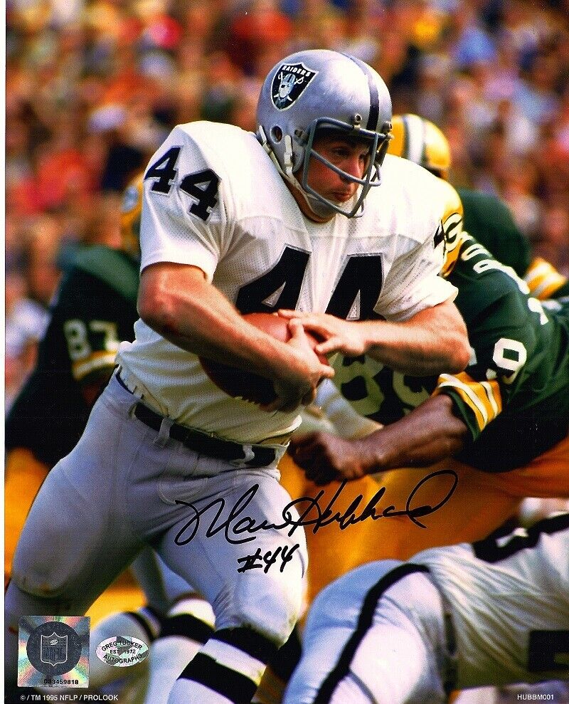 Marv Hubbard Signed Autographed Oakland Raiders 8x10 inch Photo Poster painting - Deceased 2015