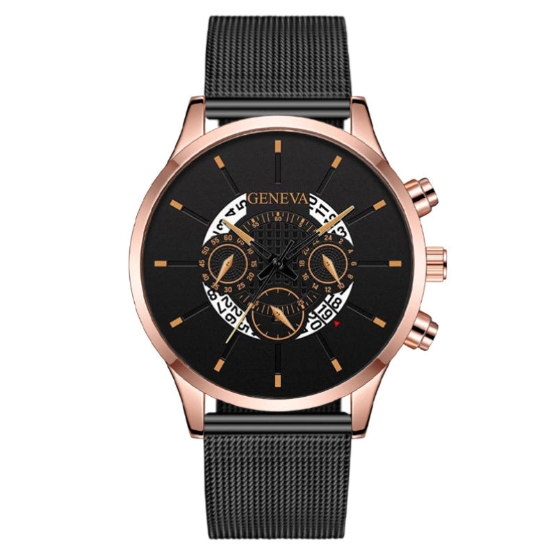 Minimalist Streetwear Color Block Buckle Quartz Watch Men’s Watches