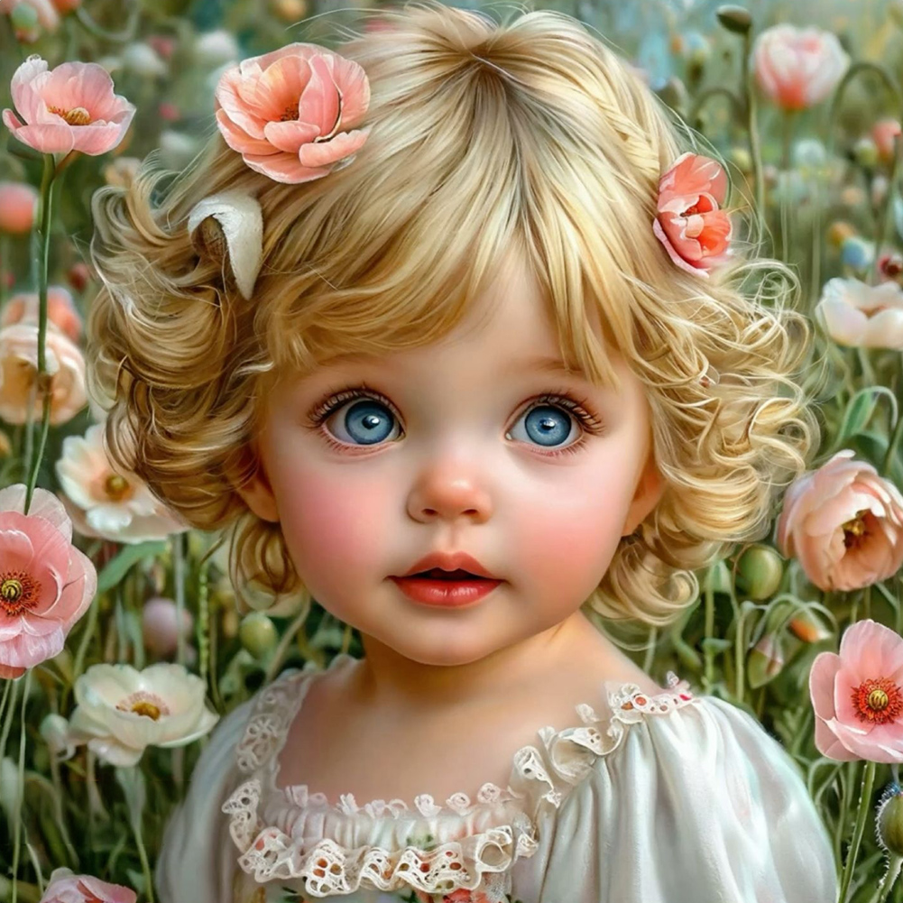 Little Girl 40*40cm(canvas) full round drill diamond painting