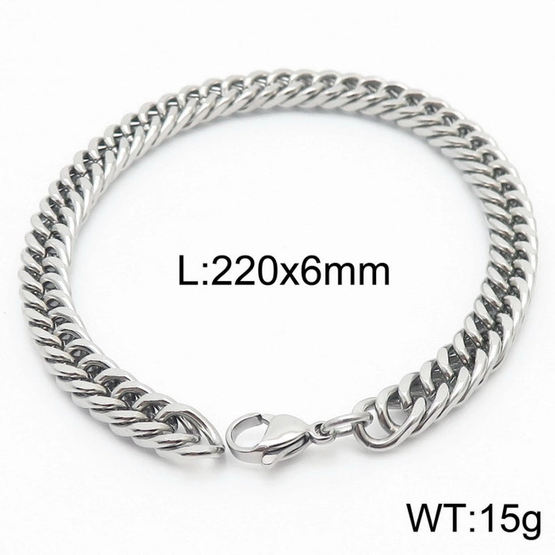 Minimalist Solid Color Titanium Steel Chain Unisex Bracelets