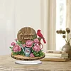 (US Only)2D Flat DIY Garden Plant Desktop Diamond Art Kits Bedroom Table Decoration