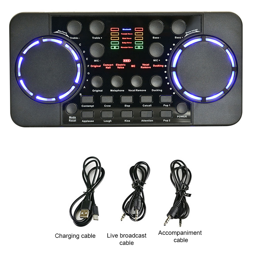 

V300 Pro Live Sound Card Bluetooth-compatible 4.0 Audio Interface Mixer for Phone PC, 501 Original