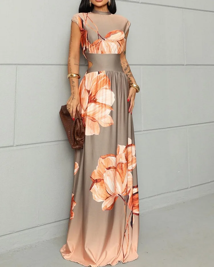 Flower print dress