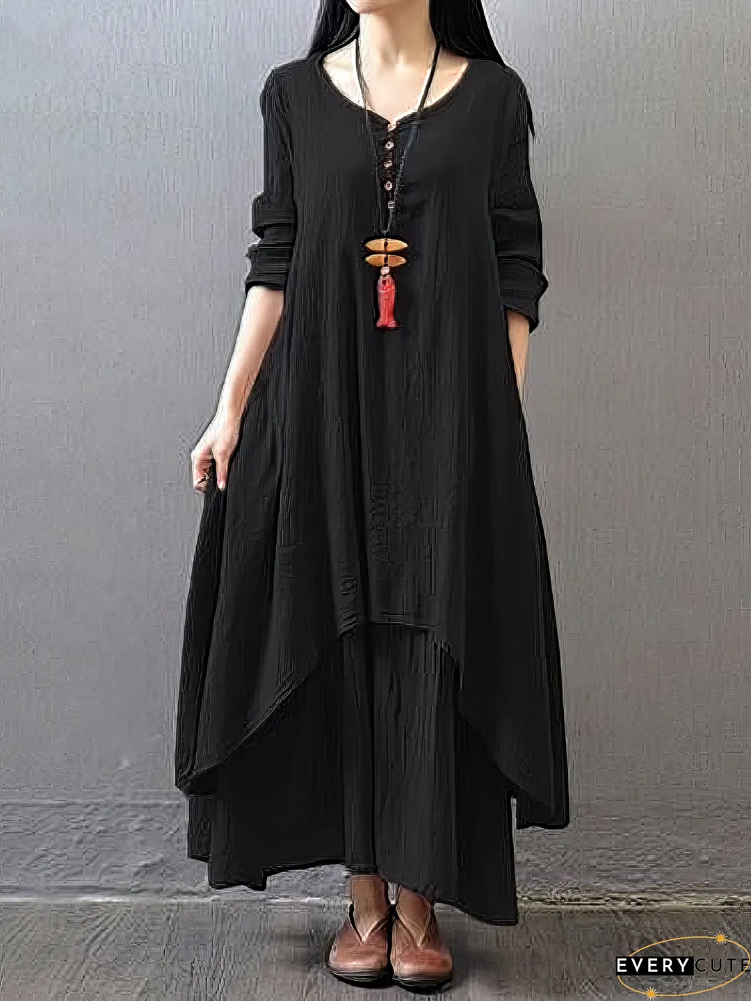 Layered Casual Maxi Dress