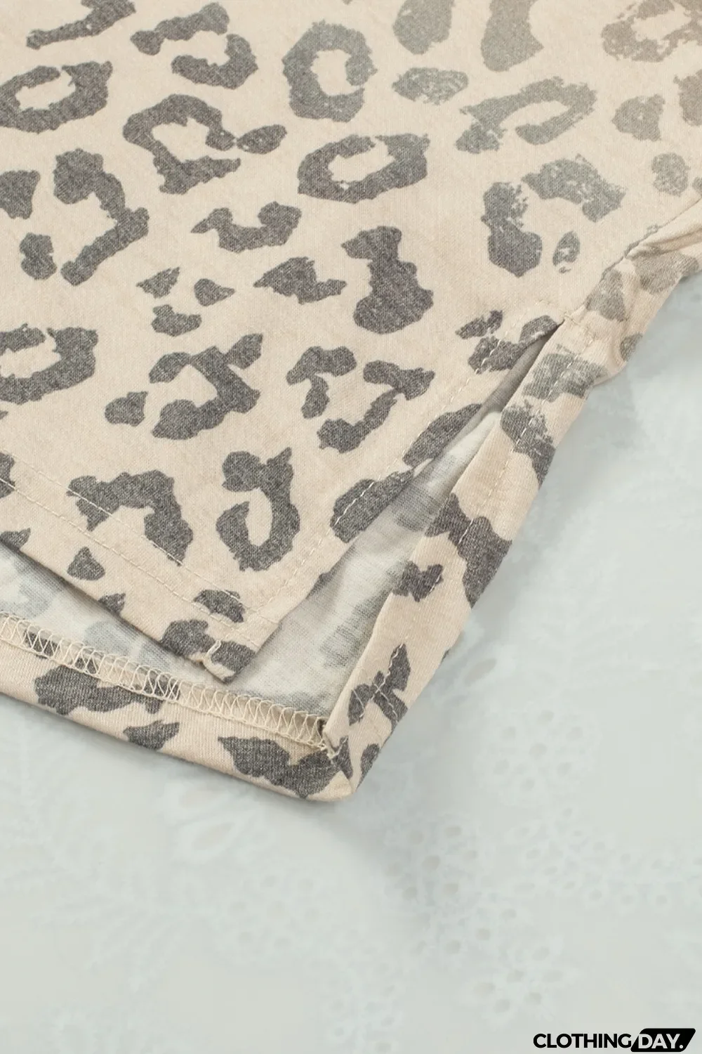 Blank Apparel - Apricot Gradient Leopard Print Tank Top