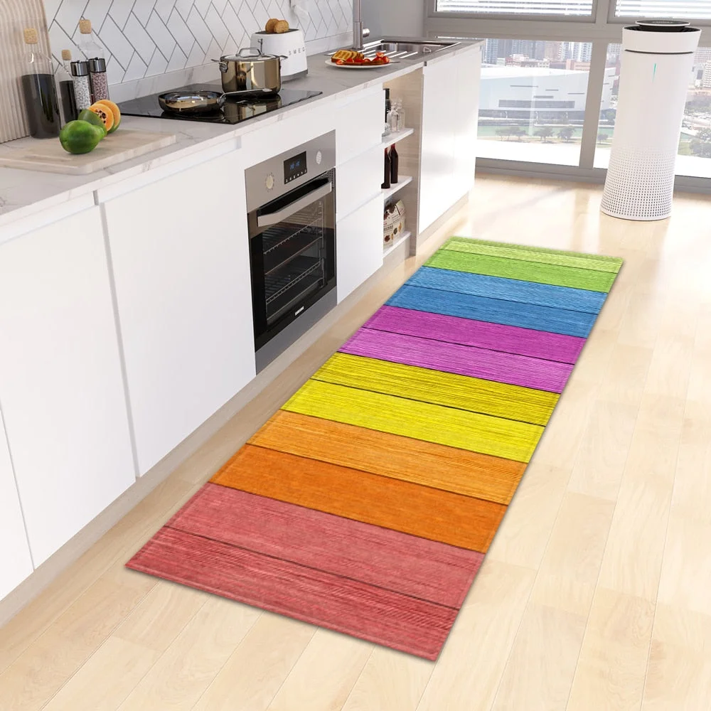 Modern Kitchen Floor Mat Home Entrance Doormat Bedroom Living Room Children Decoration Carpet Hallway Balcony Bath Anti-Slip Rug