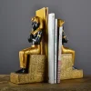 Ancient Egyptian pyramid puppet mummy pharaoh golden mask ancient civilization ornaments Egyptian pharaoh prince bookends