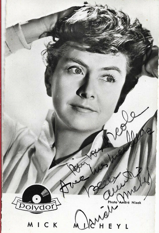 MICK MICHEYL (1922-2019) French Singer Songwriter Signed pic