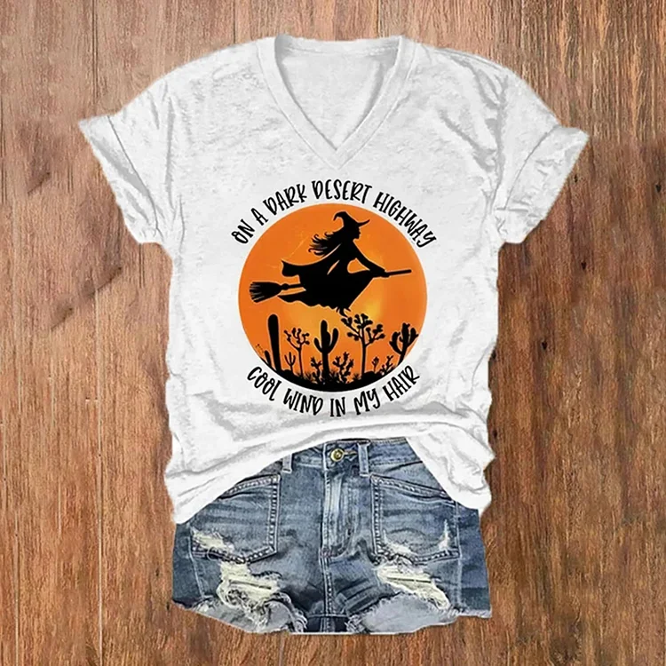 On A Dark Desert Highway Cool wind In My Hair Casual T-Shirt