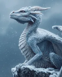 Blue Ice Dragon - Diamond Painting