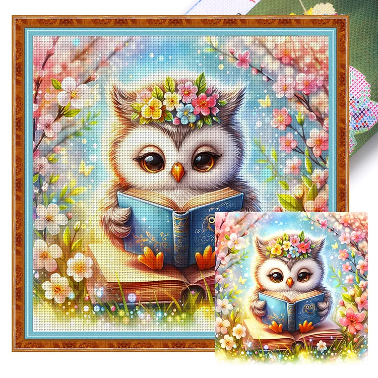 Cute Owl (30*30cm) 18CT Stamped Cross Stitch gbfke