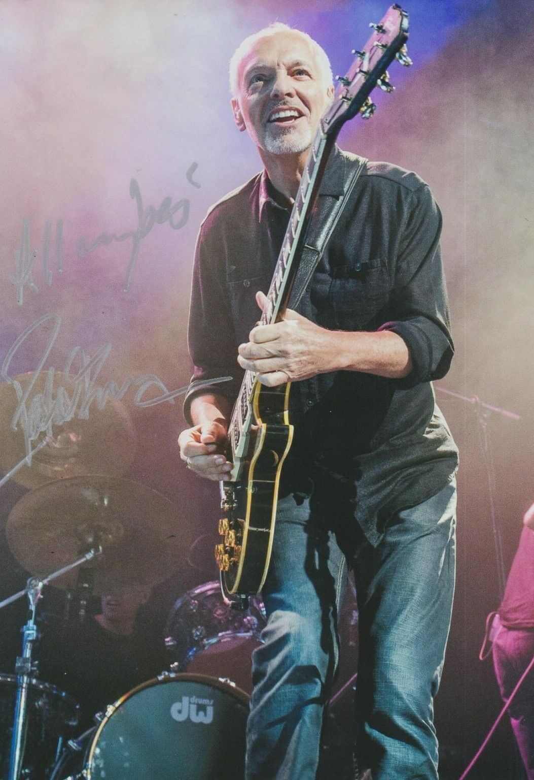 Peter Frampton **HAND SIGNED** 12x8 Photo Poster painting ~ AUTOGRAPHED