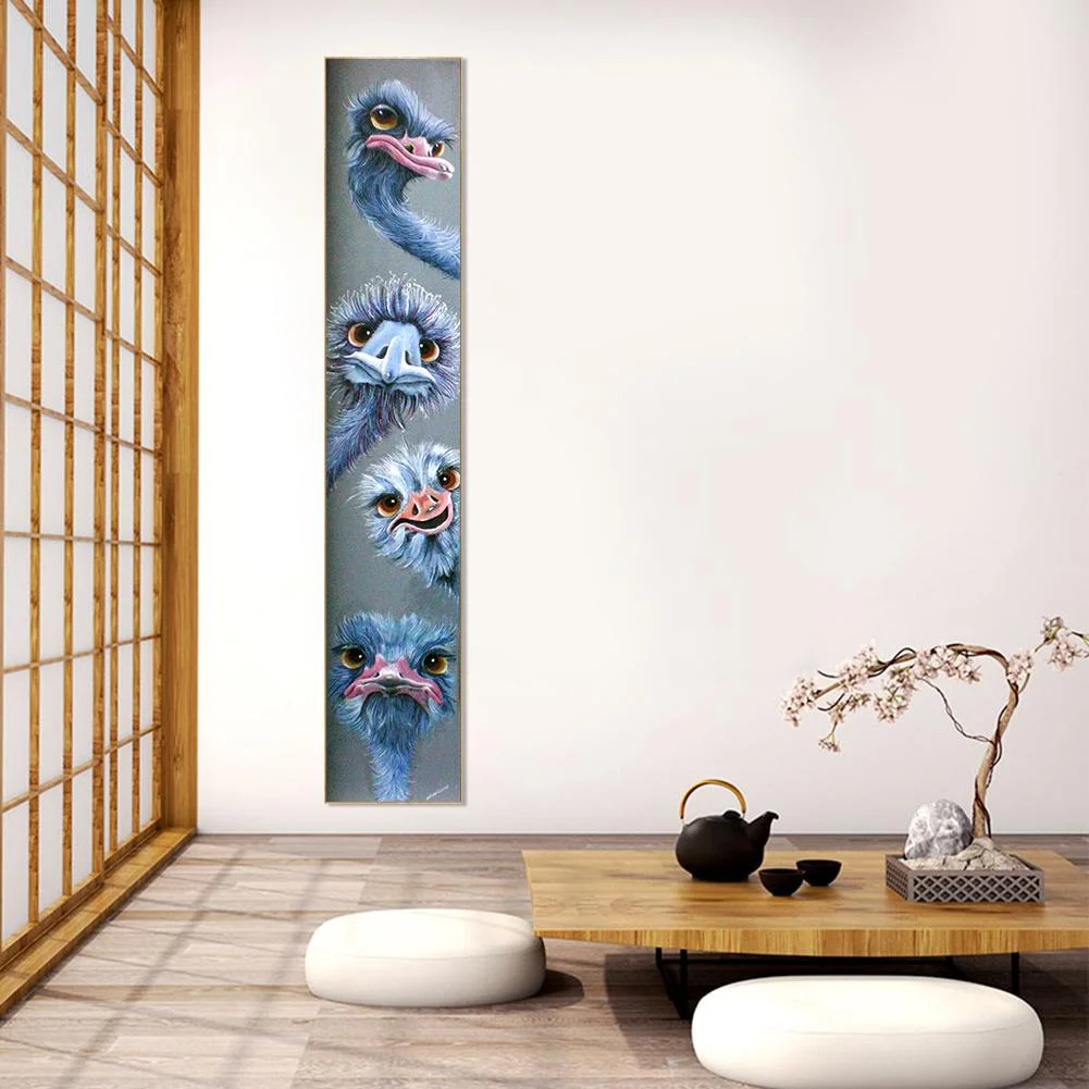 Diamond Painting - Full Round Drill - Ostrich(25*115cm)