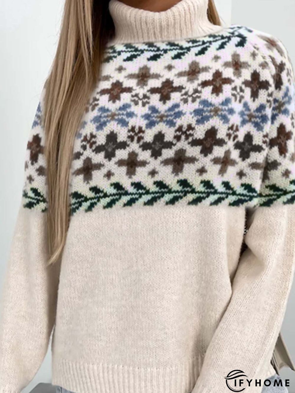 Loose Casual Turtleneck Sweater | IFYHOME