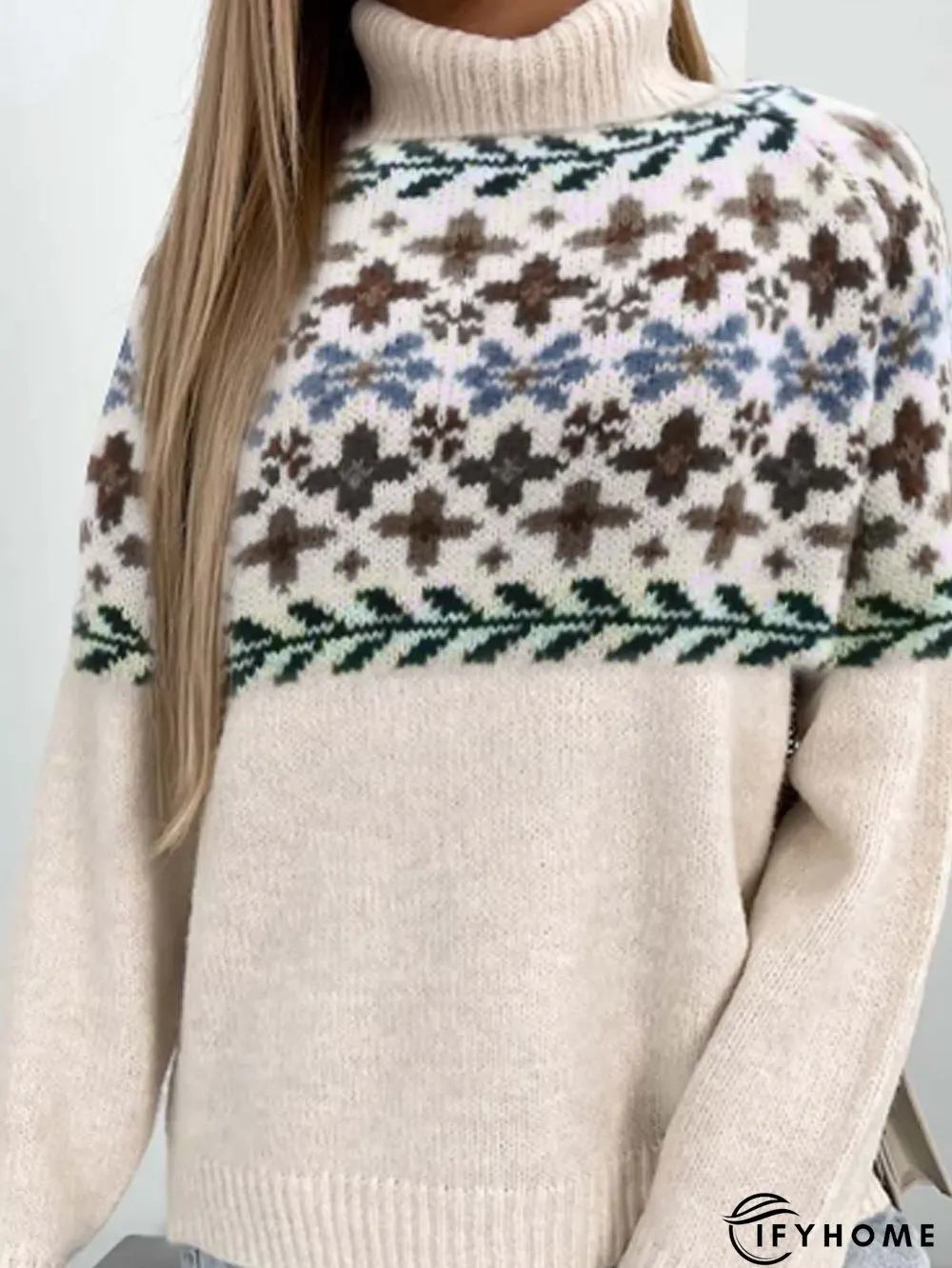 Loose Casual Turtleneck Sweater | IFYHOME