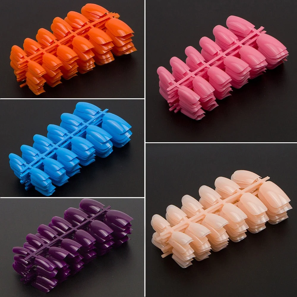 600pcs/pack Full Cover Acrylic Nail Tips Square Shape False Nail Tips 10 Sizes Short Faux Ongles Fake Nails For Nail Art Designs-Nail Inspo