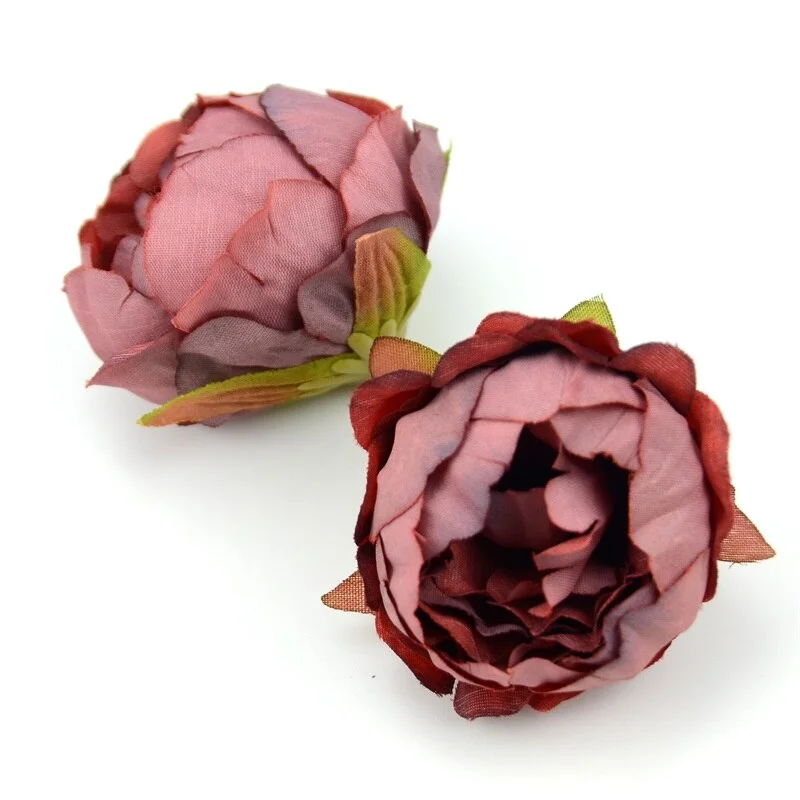 20pcs/lot 5cm Carnation Silk Fall Vivid Artificial Flower Head Home Wedding Decoration Diy Crafts Accessories Fake Rose Flowers