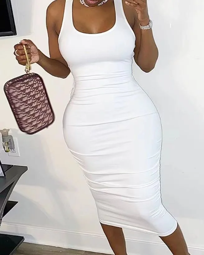 Mongw Mongw Summer Fashion Women's Lace Up P Beauty Back Nightclub Sexy Tight Dress