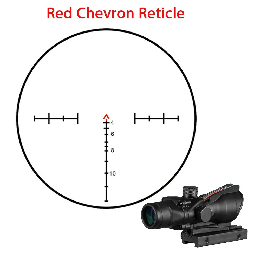 2 MOA Tjcon ACOG 4X32mm Riflescopes with illumination Red/Green Crosshair  Fiber Optics