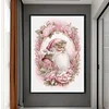 (Stamped/Counted) Pink Santa - 14CT Cross Stitch 45*65cm/17.72*25.59in(Big Size)