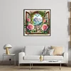 【Limited Stock Sale】Windows And Flowers-11CT Stamped Cross Stitch 50*50cm/19.69*19.69in