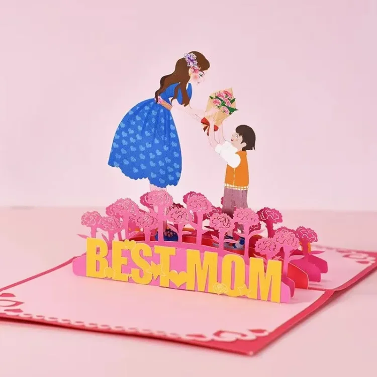Gift Card - 3D Pop-Up Best Mom Gift Card
