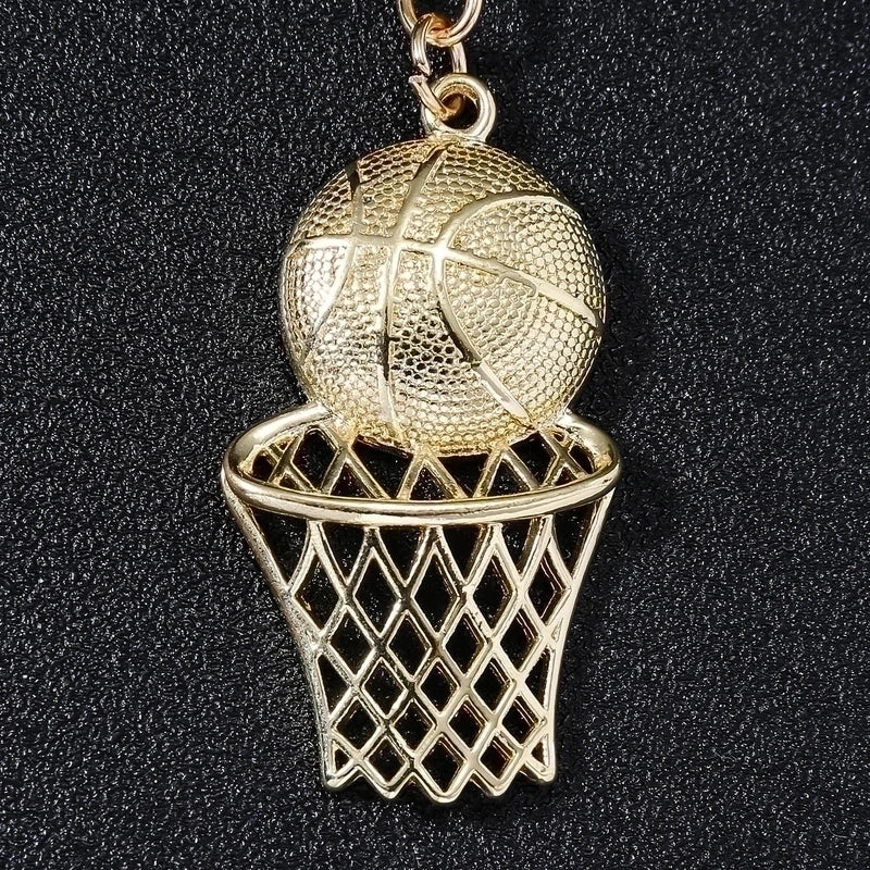 Hip-hop Retro Basketball Alloy Plating Gold Plated Keychain