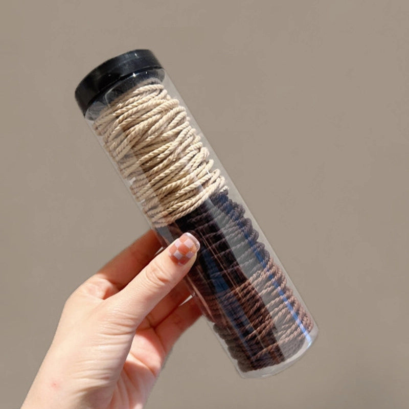Canned Rubber Band Women’s Tie Head High Elastic Durable Hair Rope Tie Head New Rubber Band High Ponytail Hair Rope Hair Ring
