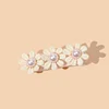 6PCS Lovely Pearls Handmade Knitting Flowers Hair Pins