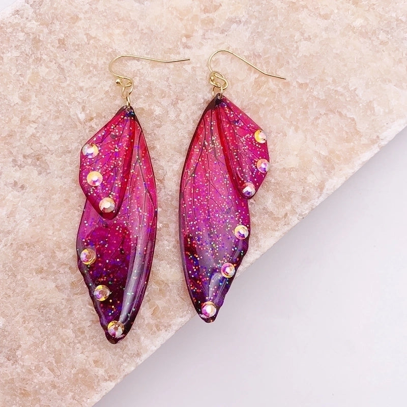 1 Pair Minimalist Wings Copper Epoxy Women’s Drop Earrings