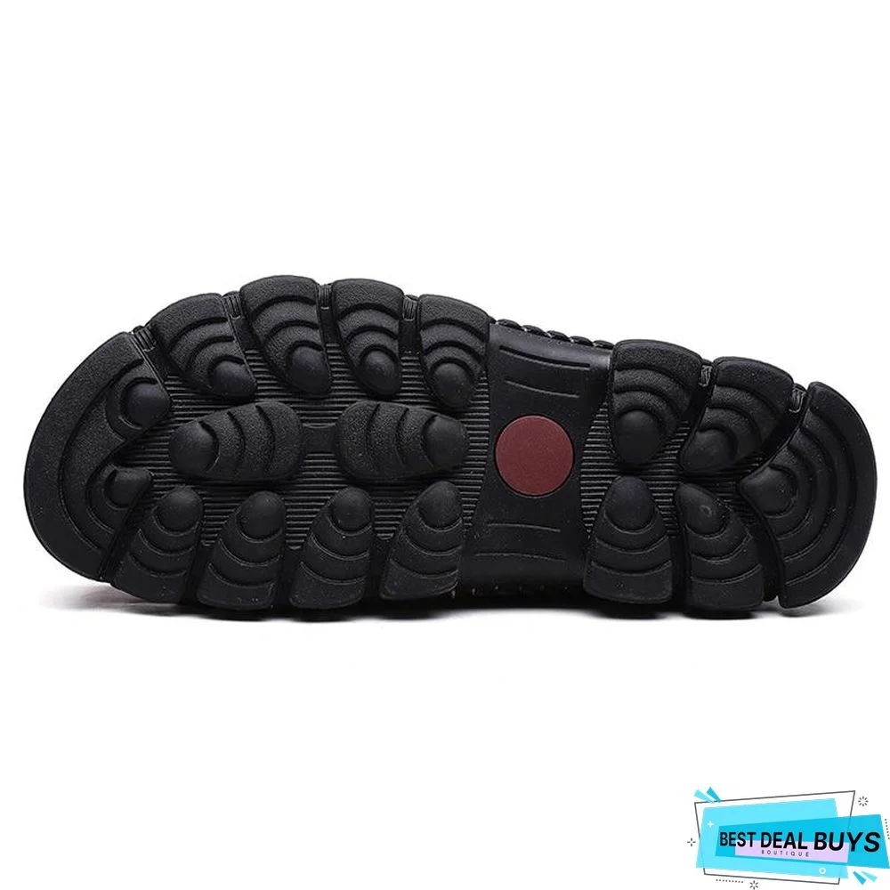 Cow Split Leather Men Boots Comfortable Boots Men Footwear Rubber Ankle Boots Men's Shoes