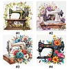 (Multi-Style) Flower Sewing Machine-14CT Stamped Cross Stitch 40*40cm/15.75*15.75in