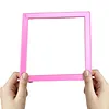 2Pcs Diamond Art Square Auxiliary Frame 3D Printing Diamond Art Desk Positioning Frame Lightweight for Boys Girls Adults Students Home Office Leisure (Sakura Pink Large)