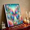 (Pre-Framed)Butterfly Flower-Special Shape Diamond Painting Kit(25x25cm)