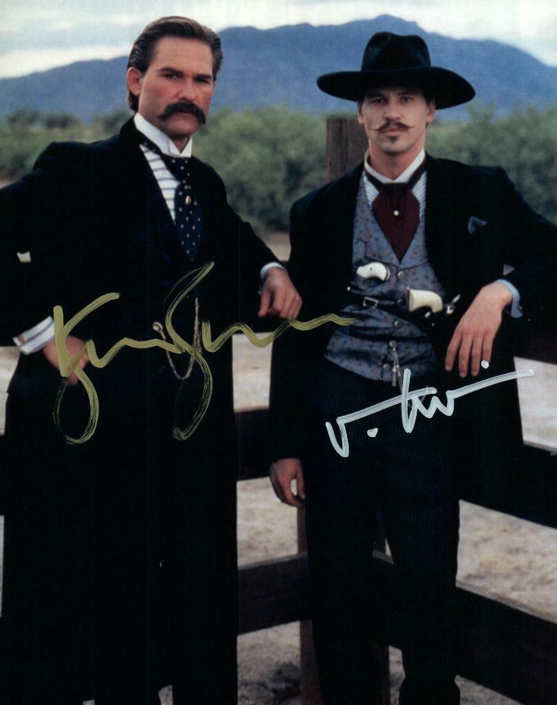 Kurt Russell Val Kilmer signed 8x10 Photo Poster painting Pic autographed Picture with COA